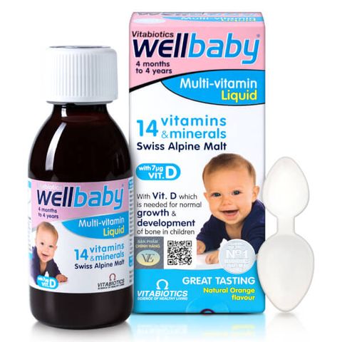  Siro Wellbaby Multi-Vitamin Liquid Vitabiotics bổ sung vitamin và khoáng chất cho trẻ (150ml) 