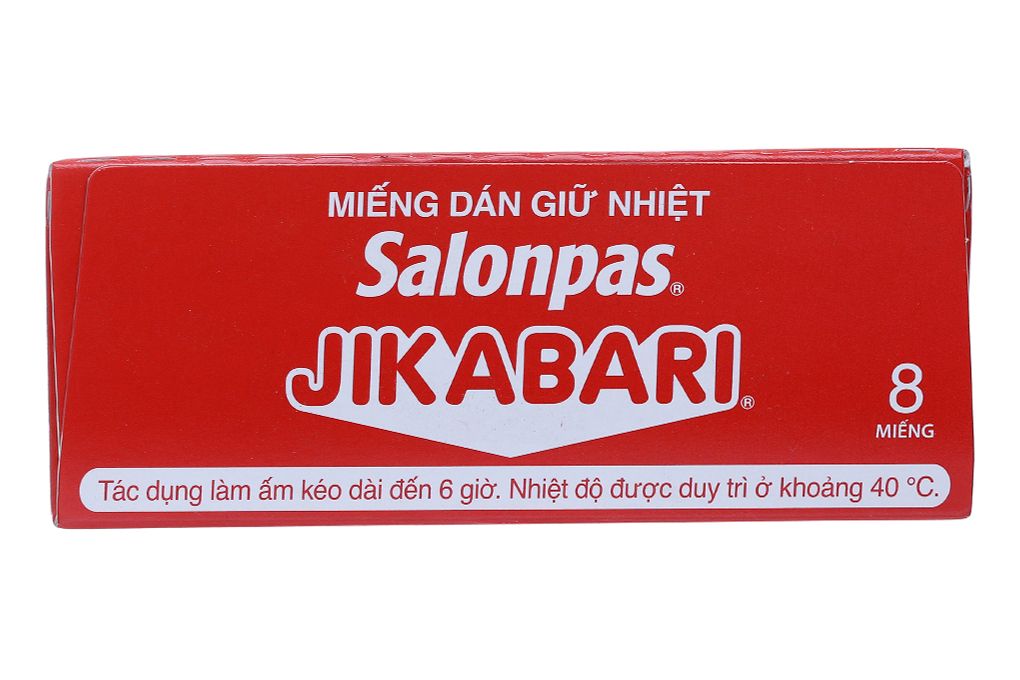  Miếng dán giữ nhiệt Salonpas Jikabari Hisamitsu làm ấm dễ chịu nơi đau và tê cứng kéo dài đến 6 giờ (8 miếng) 