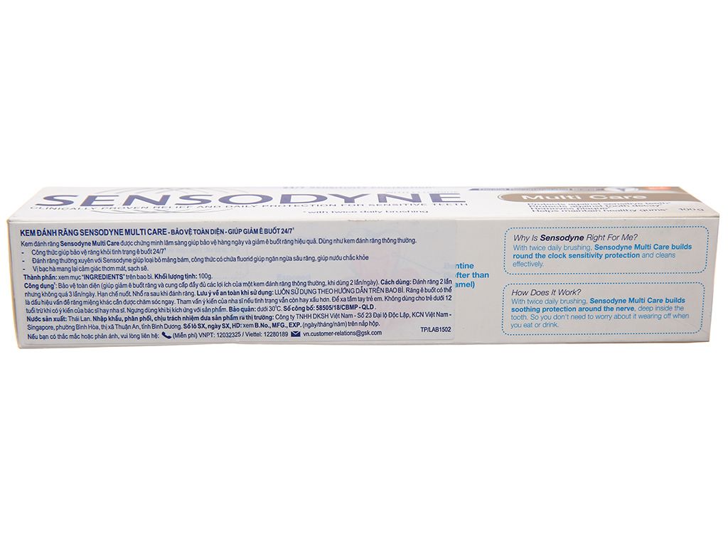  Kem Đánh Răng Sensodyne Multi Care Giúp Nướu Chắc Khỏe 100g 