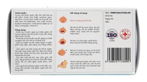  Khăn hạ sốt Dr.Papie trên 3 tháng cho bé (5 gói x 5 miếng) 