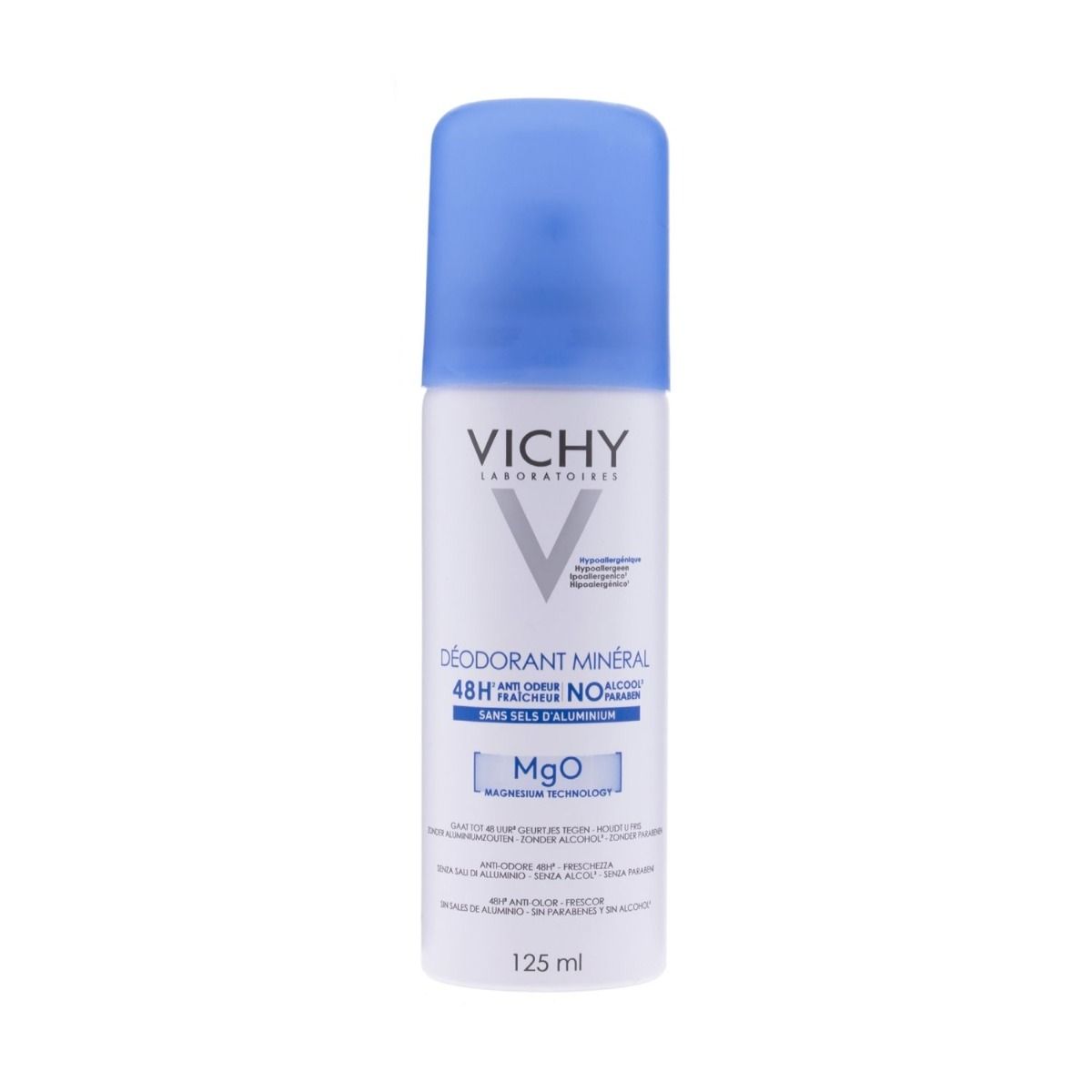  Xịt Khử Mùi Vichy Giữ Khô Thoáng Suốt 48 Giờ 125ml Deodorant Mineral 48H 