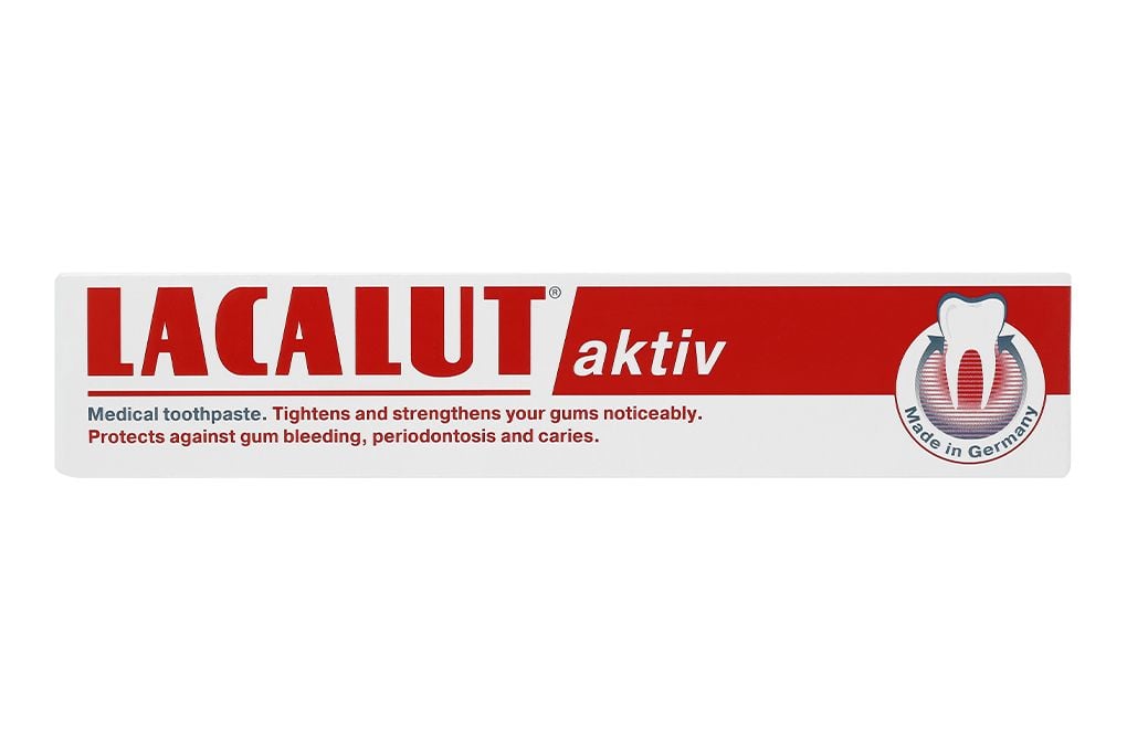 Kem đánh răng Lacalut Aktiv ngừa viêm nướu, loại bỏ mảng bám và tiêu diệt vi khuẩn (75ml) 