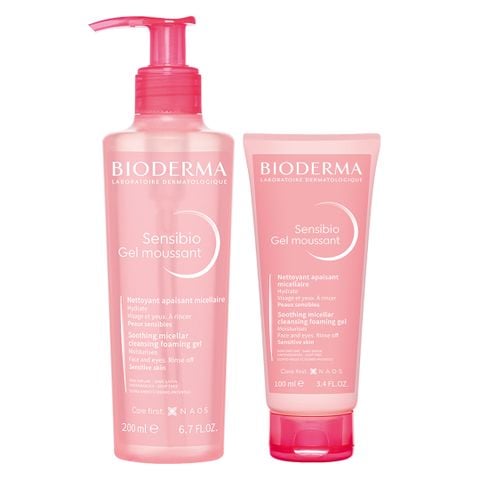  Gel Rửa Mặt Bioderma Tạo Bọt Cho Da Nhạy Cảm Sensibio Gel Moussant 200ml 
