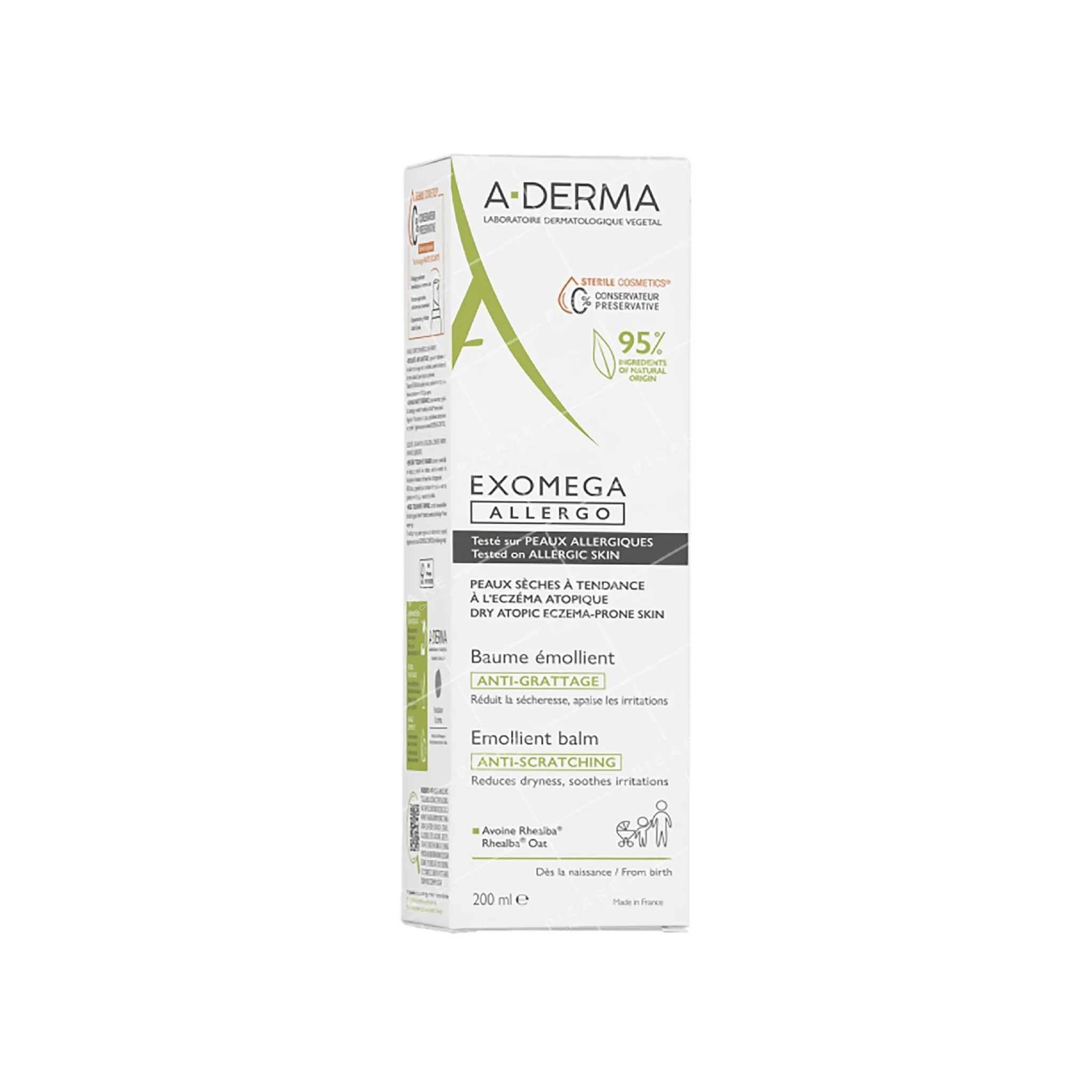  Kem Dưỡng A-Derma Exomega Allergo Emollient Balm (200ml) – Làm Mềm, Giảm Kích Ứng Cho Da Quá Khô 