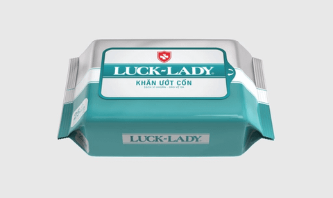  Luck-Lady Khăn Ướt có Cồn 50 Miếng 