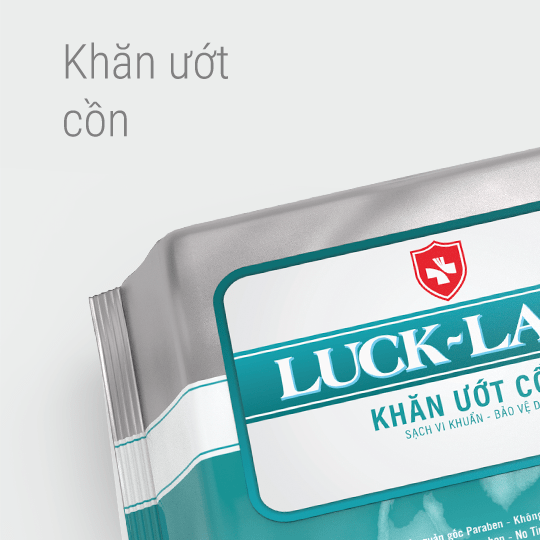  Luck-Lady Khăn Ướt có Cồn 50 Miếng 