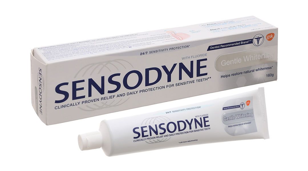  Kem đánh răng Sensodyne Gentle Whitening làm trắng răng tự nhiên, bảo vệ răng ê buốt mỗi ngày (160g) 