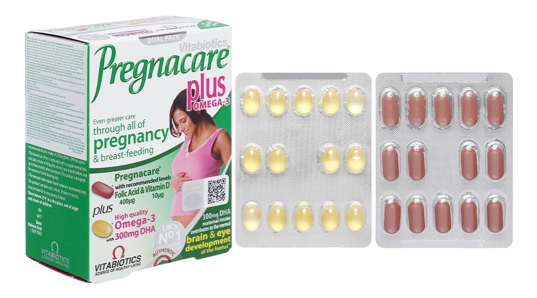  Viên uống Pregnacare Plus Omega-3 Vitabiotics bổ sung Vitamin, Omega-3 và khoáng chất (56 viên) 
