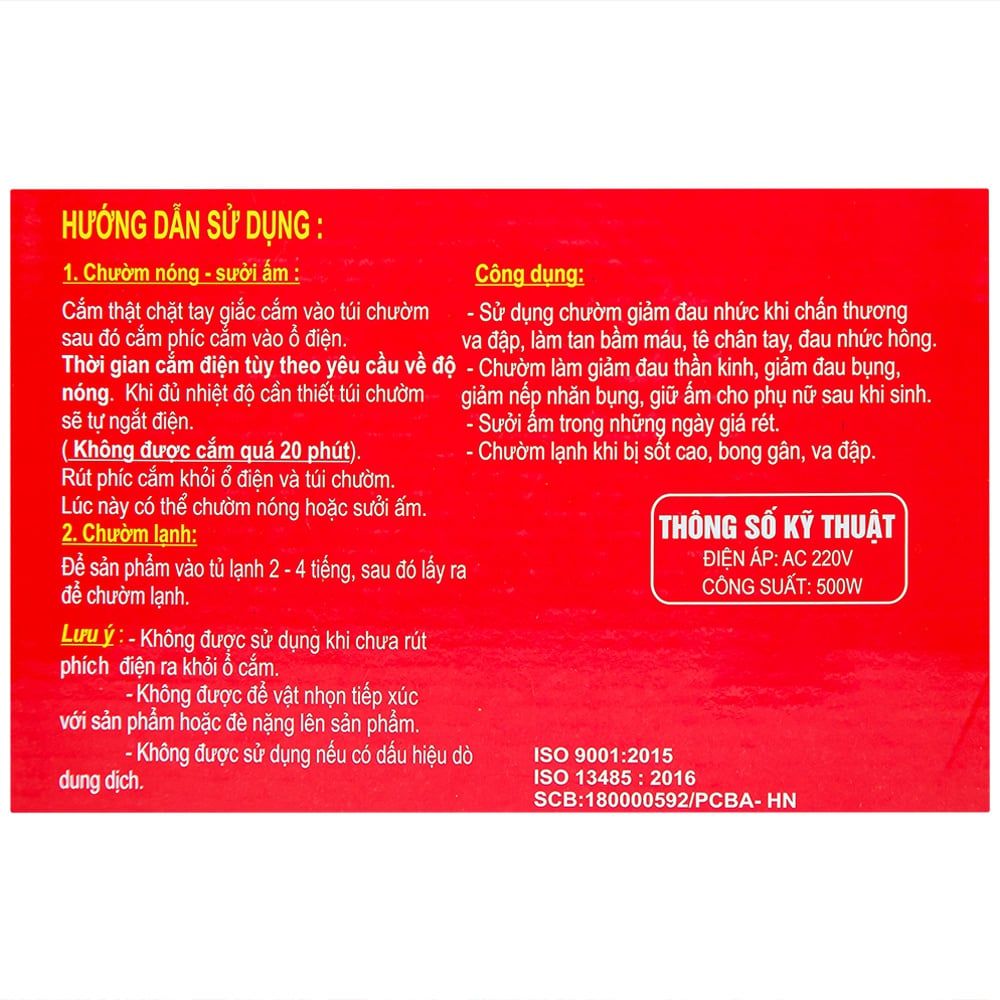  Túi chườm đa năng Thiên Thanh cỡ nhỏ chườm nóng, sưởi ẩm, chườm lạnh, giữ ấm 4 - 6 tiếng 