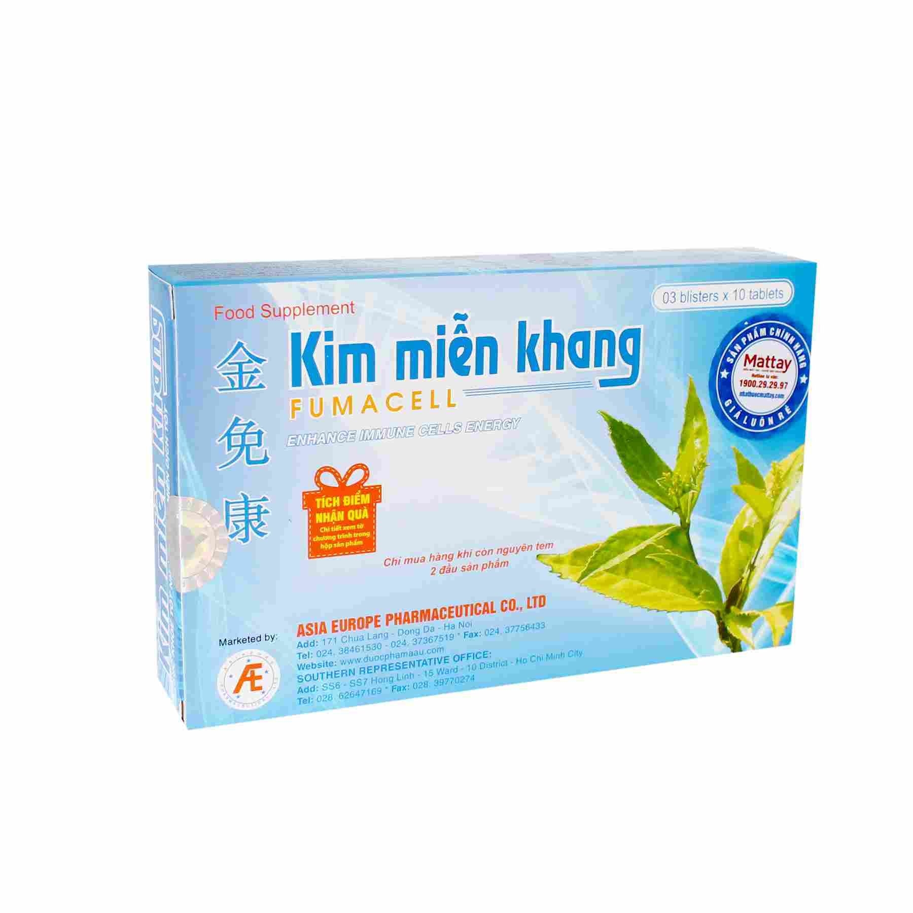  Viên uống Kim Miễn Khang IMC tăng cường năng lượng cho tế bào miễn dịch (3 vỉ x 10 viên) 