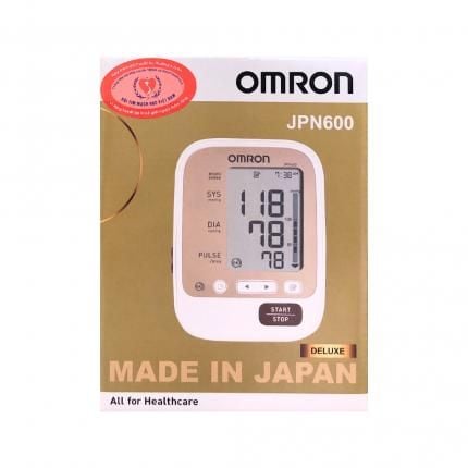  Máy đo huyết áp bắp tay tự động Omron JPN600 công nghệ IntelliWrap, hiển thị kết quả trung bình của 3 lần đo cuối 