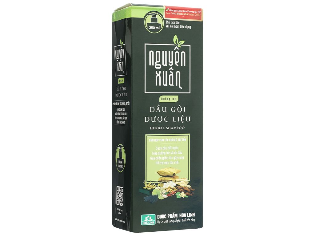  Dầu gội dược liệu Nguyên Xuân sạch gàu, hết ngứa, dưỡng tóc, giảm gãy rụng dành cho tóc khô xơ, hư tổn (250ml) 