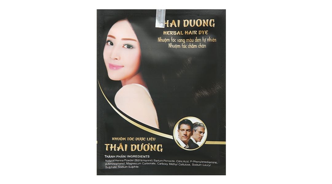  Nhuộm tóc dược liệu Thái Dương nhuộm phần tóc bạc (5 gói) 
