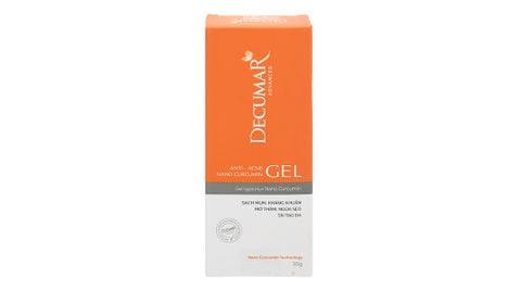  Gel ngừa mụn Nano Curcumin Decumar Advanced làm mờ các vết sẹo, vết thâm do mụn (20g) 