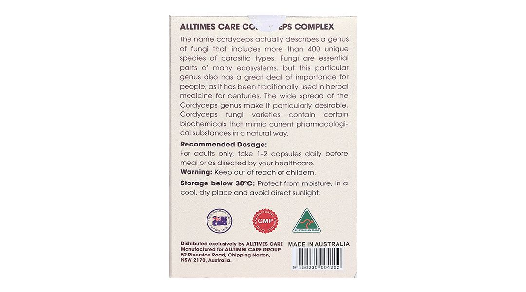  Viên uống Alltimes Care Platinum Cordyceps tăng cường sức khoẻ, nâng cao sức đề kháng (60 viên) 