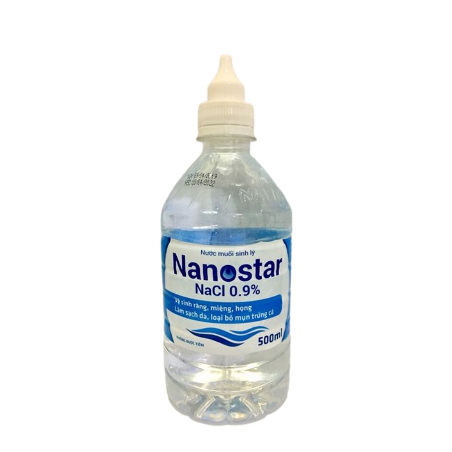  Nước muối sinh lý, NaCl 0.9% 520ml NanoStar 
