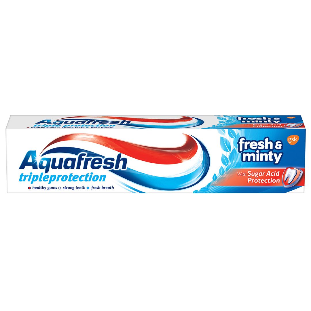  Kem Đánh Răng Aquafresh Bạc Hà Thơm Mát 100ml Triple Protection Fresh & Minty 