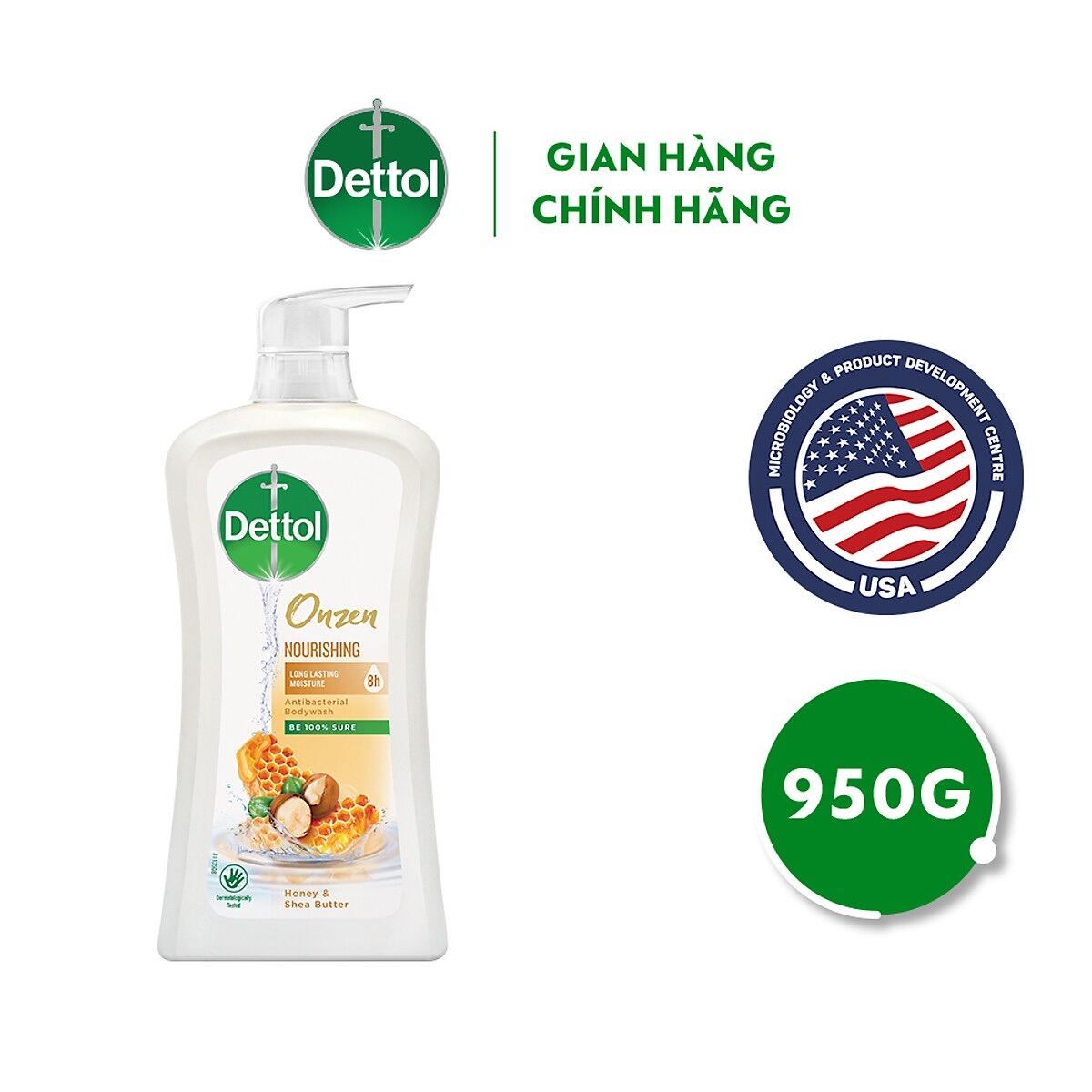  Sữa tắm Dettol Onzen mật ong 950g 