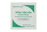  Bông tẩm cồn Alcohol Swabs Tanaphar làm sạch và khử trùng da trước khi tiêm (100 miếng) 