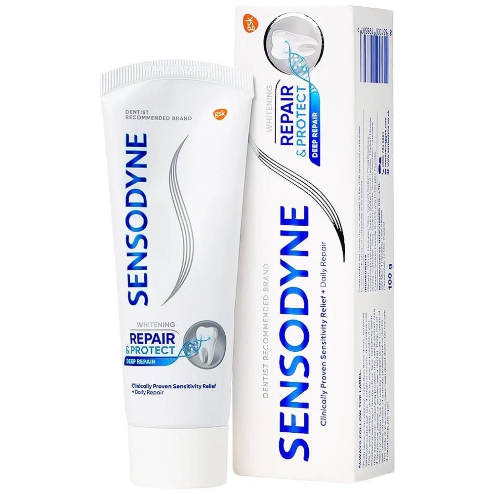  Kem đánh răng Sensodyne Repair And Protect Deep Repair Whitening giảm ê buốt răng, cơ chế phục hồi sâu (100g) 