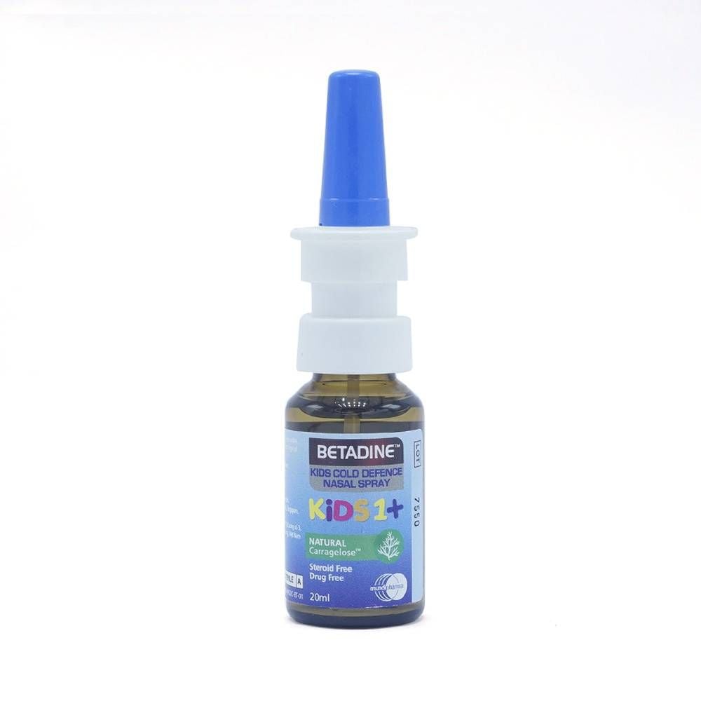  Xịt mũi Betadine Cold Defense Nasal Spray Kids 1+ 20ml dùng cho cảm cúm trẻ em 