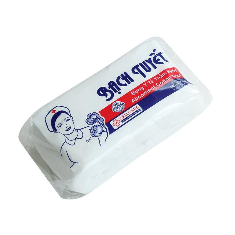  Bông y tế thấm nước Bạch Tuyết dùng trong chăm sóc cá nhân và y tế (100g) 