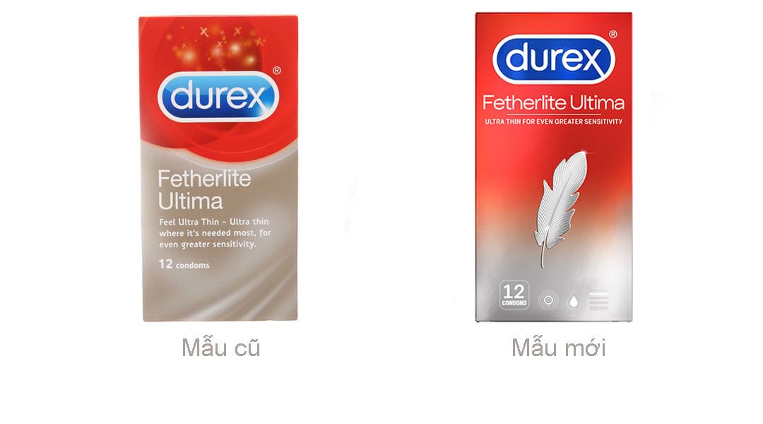  Bao cao su Durex Fetherlite Ultima siêu mỏng dùng tránh thai và các bệnh lây nhiễm (12 cái) 