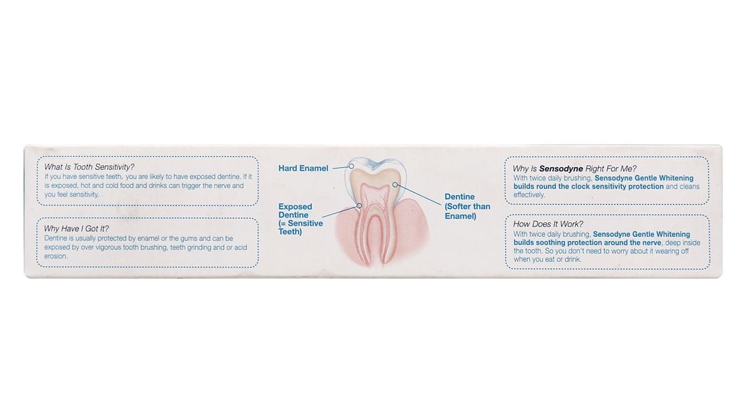  Kem đánh răng Sensodyne Gentle Whitening làm trắng răng tự nhiên, bảo vệ răng ê buốt mỗi ngày (100g) 
