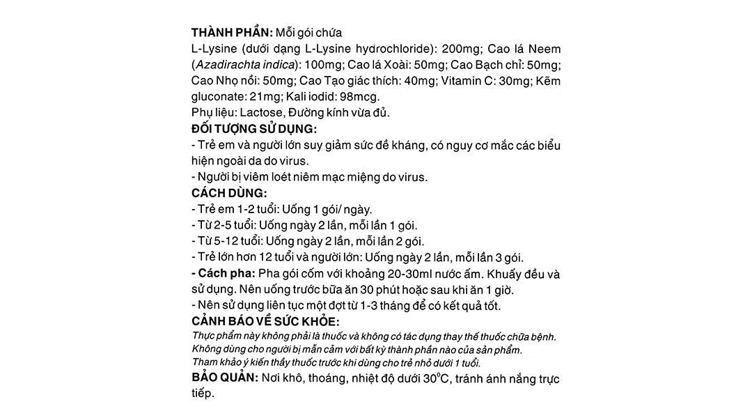  Cốm Subạc Á Âu hỗ trợ tăng đề kháng, lành vết thương (15 gói) 