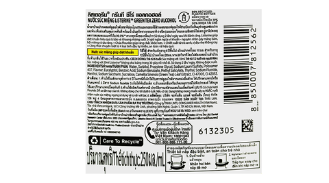  Nước súc miệng Listerine Green Tea bảo vệ răng miệng suốt 24 giờ (250ml) 