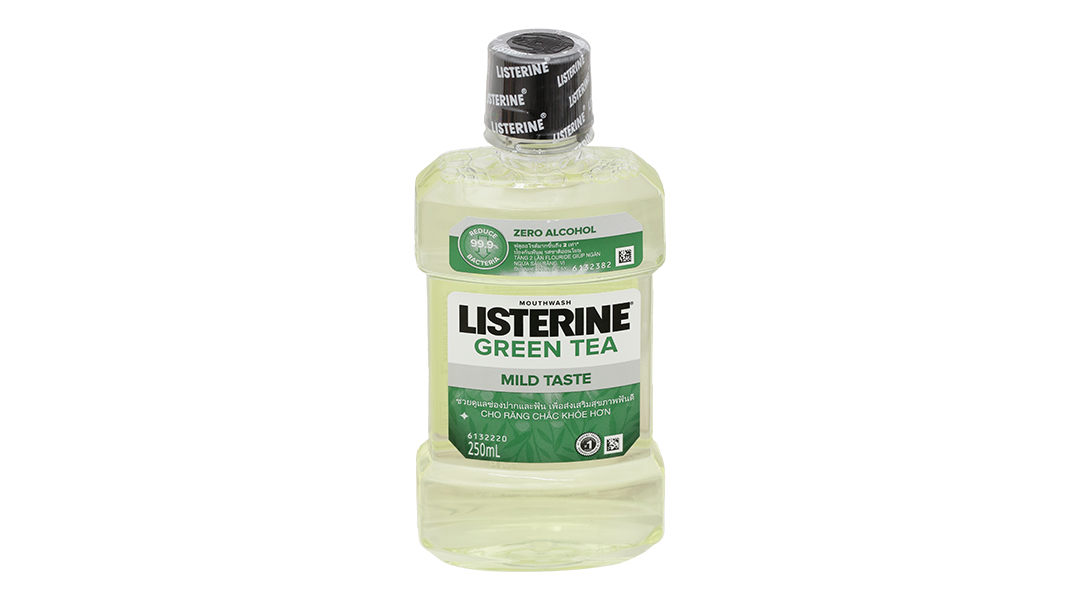  Nước súc miệng Listerine Green Tea bảo vệ răng miệng suốt 24 giờ (250ml) 