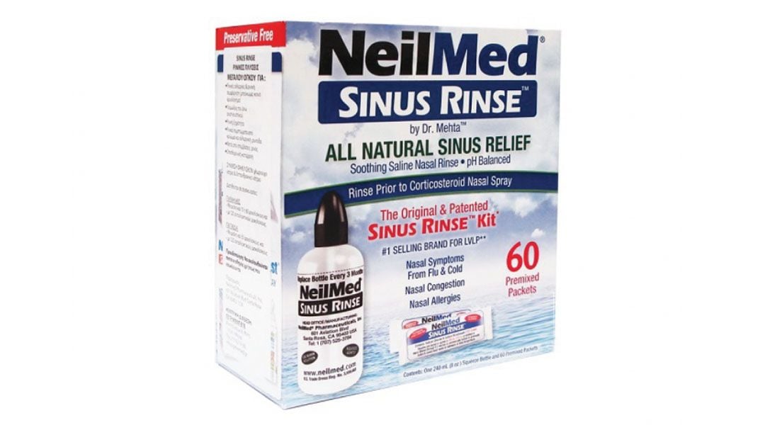  Bộ dụng cụ 1 bình + 60 gói bột rửa mũi NeilMed Sinus Rinse làm sạch và ngăn ngừa chứng viêm mũi dị ứng 