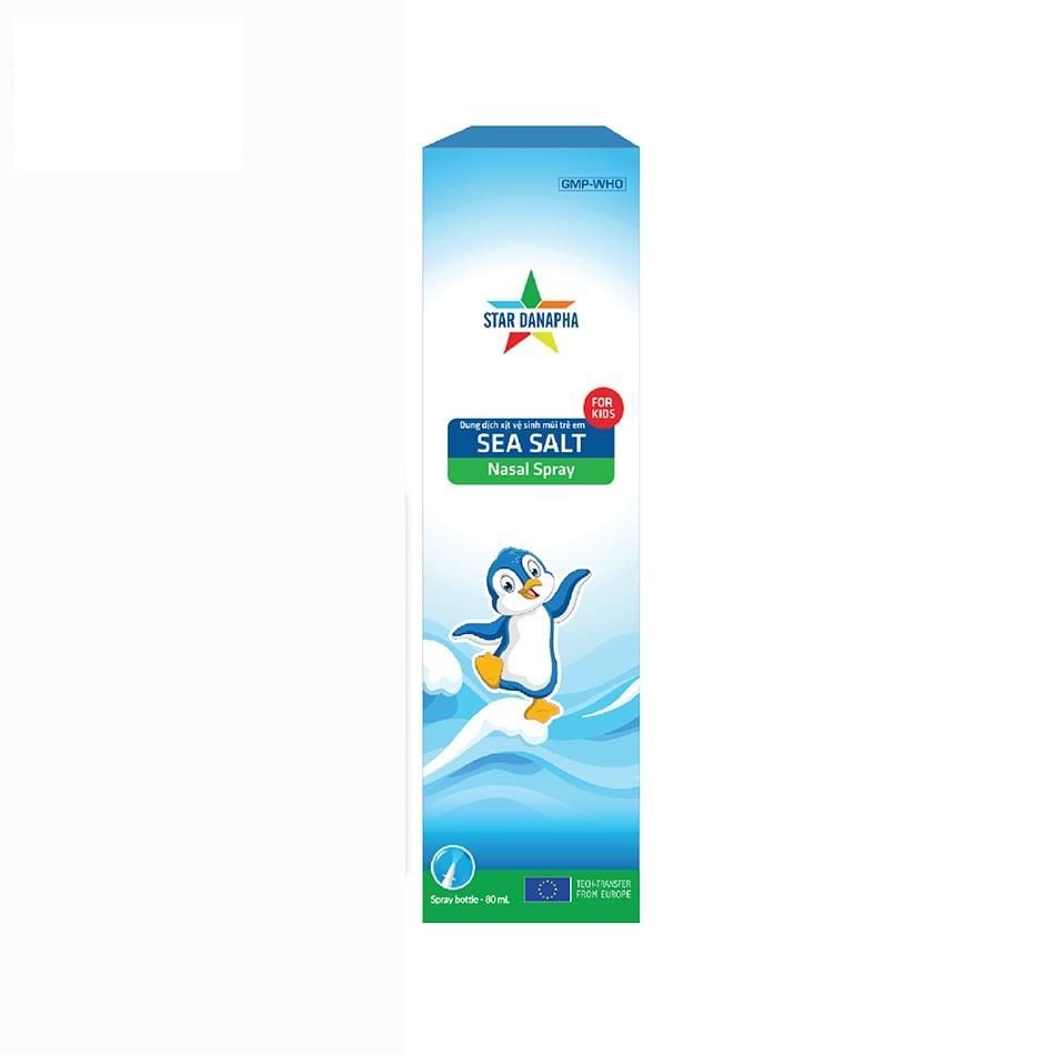  Dung dịch xịt vệ sinh mũi SEA SALT Nasal Spray Trẻ Em Star Danapha hộp 1 chai 80ml 