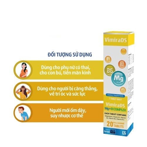  Viên sủi VimiraDS Magne B Complex (tuýp 20 viên) 