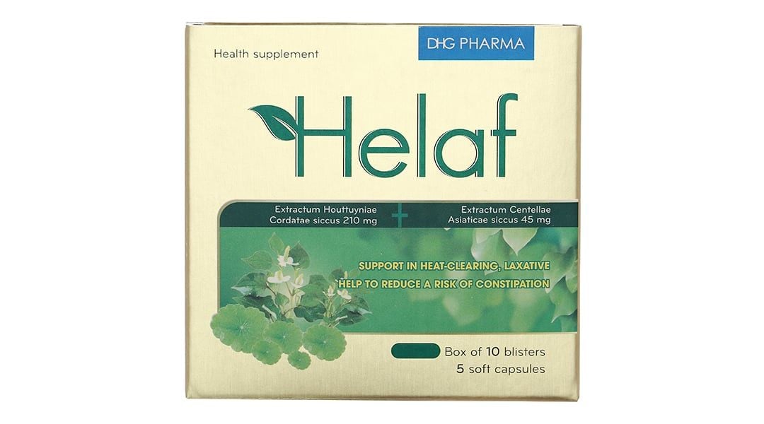  Viên uống Helaf DHG thanh nhiệt giải độc cho cơ thể (10 vỉ x 5 viên) 