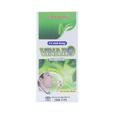  Xịt họng Vinaho Thái Dương 20ml Vệ sinh họng, ngăn ngừa ho 