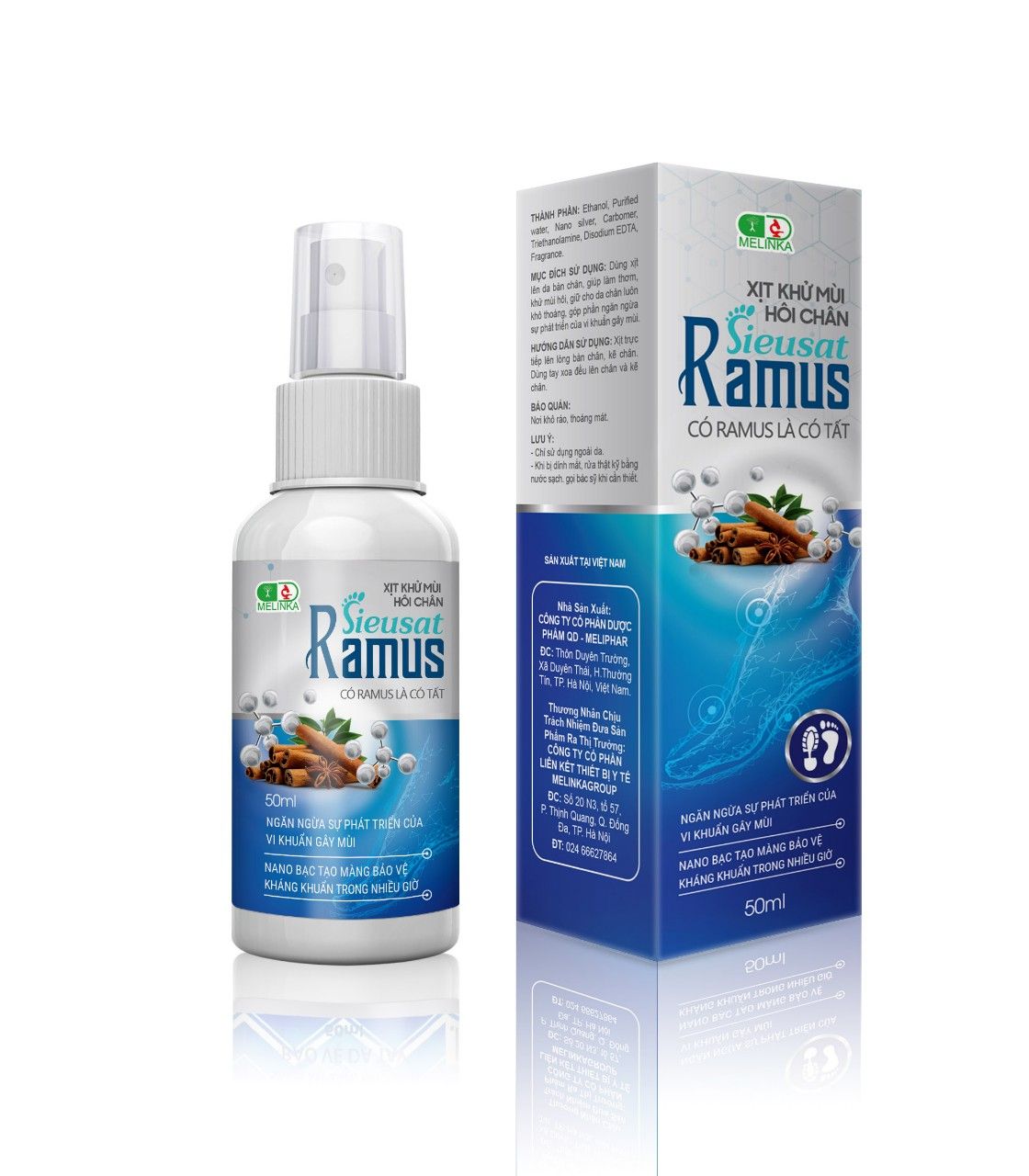  Xịt khử mùi hôi chân Sieusat Ramus 