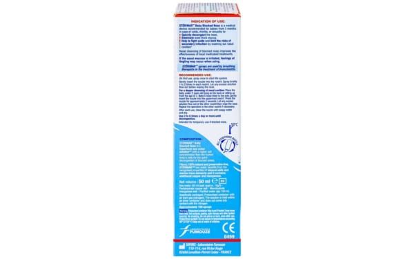  Dung dịch xịt mũi Stérimar Blocked Nose Baby làm sạch, loại bỏ bụi bẩn niêm mạc mũi cho trẻ từ 3 tháng - 3 tuổi (50ml) 