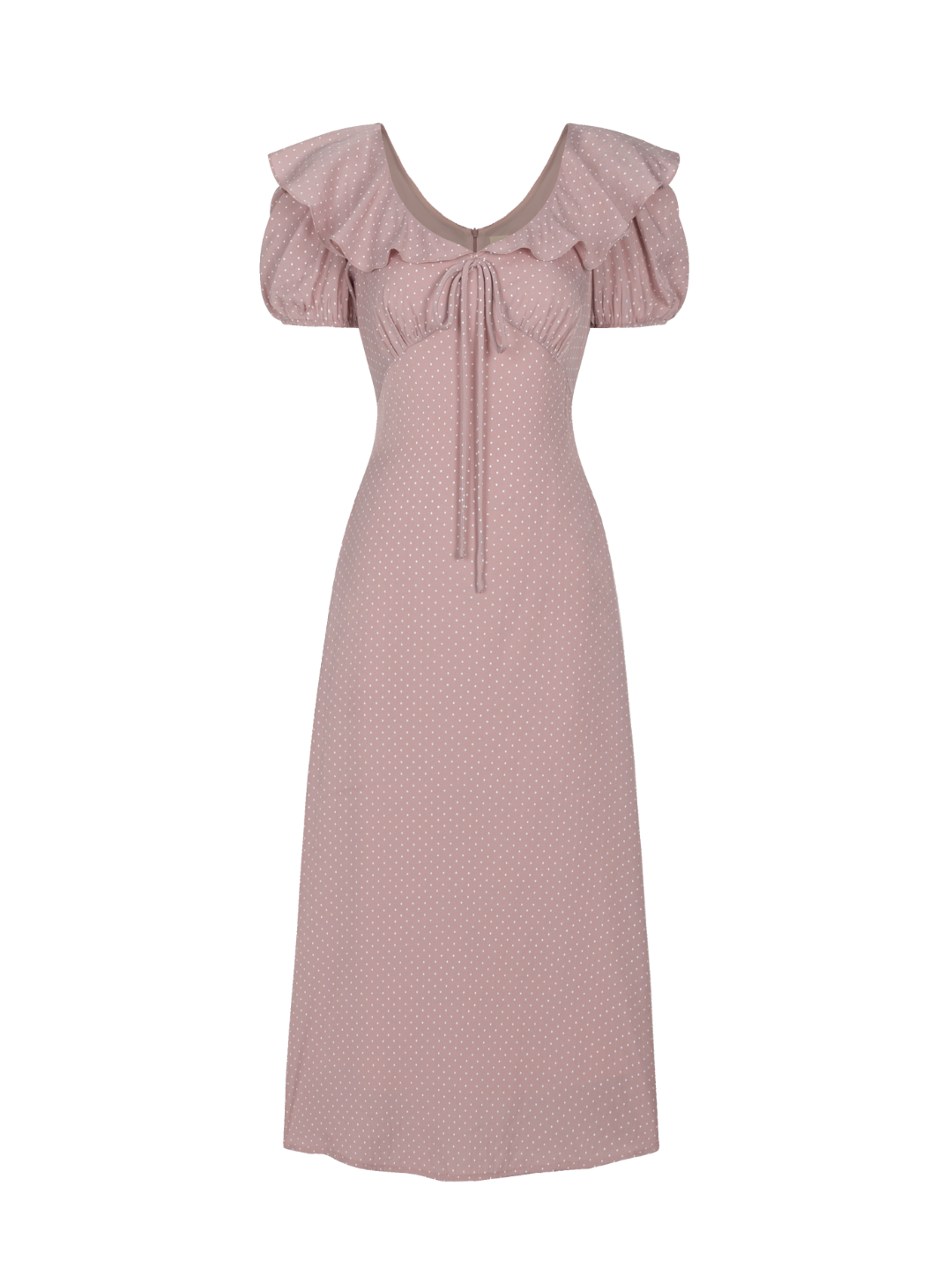  PINK DOT MIDI DRESS 