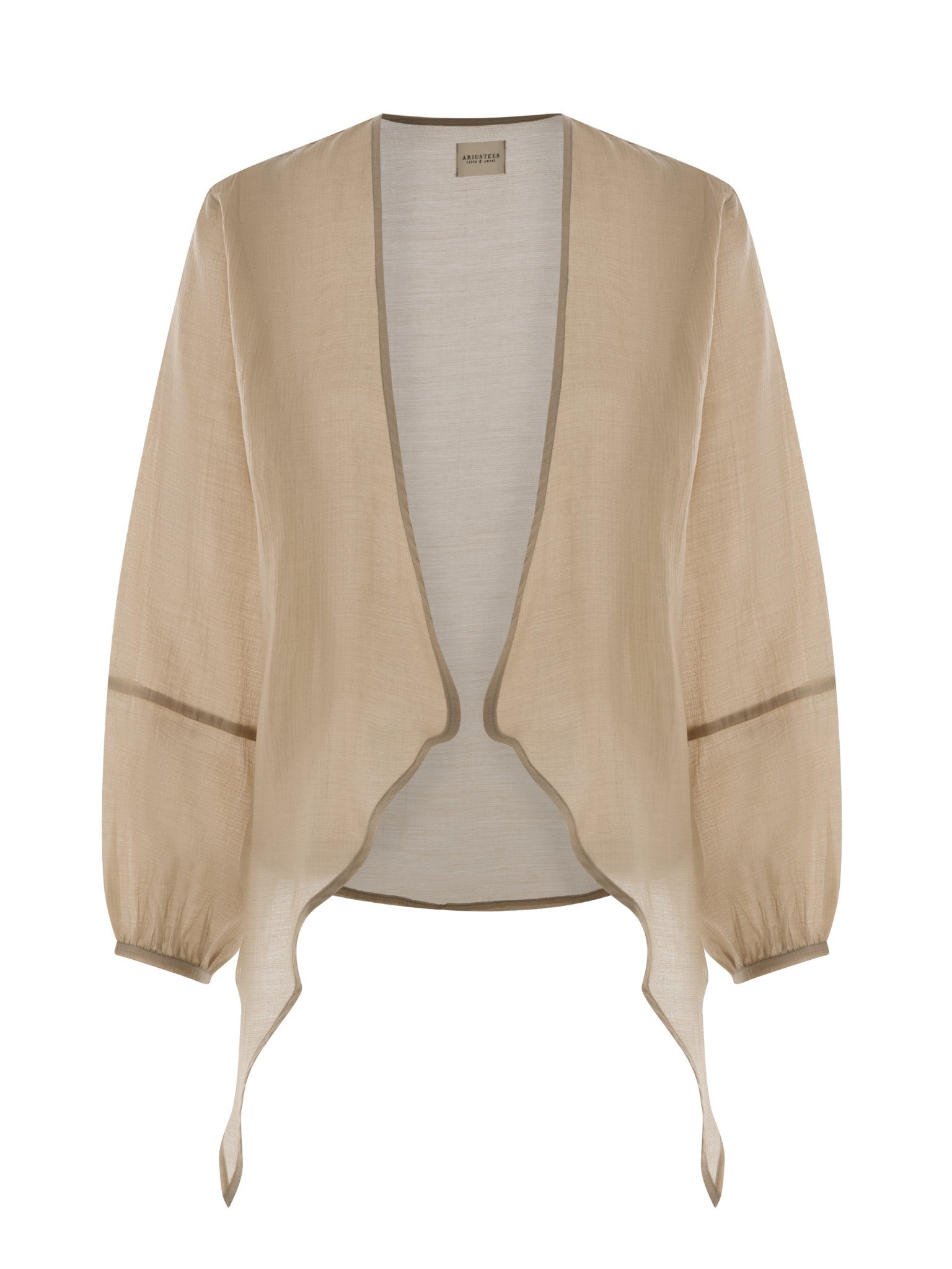  SHEER CARDIGAN - MILKY COFFEE 