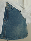  BUTTONS JEANS SKIRT 