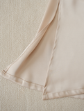  SILKY MIDI SKIRT - BEIGE 