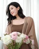  PETAL CARDIGAN - BROWN 