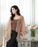  PETAL CARDIGAN - BROWN 