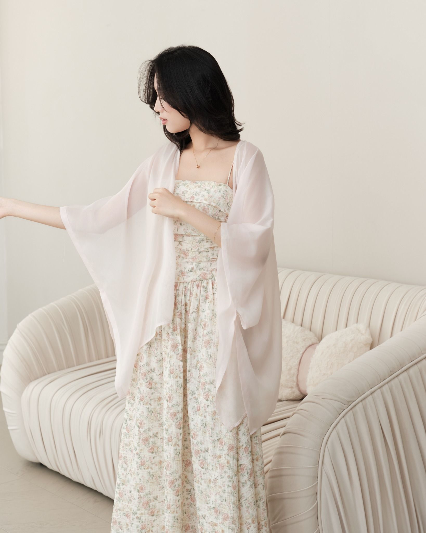  PETAL CARDIGAN - BLUSH PINK 