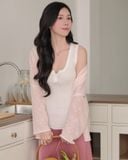  SLIM CARDIGAN - MILKY STRAWBERRY 