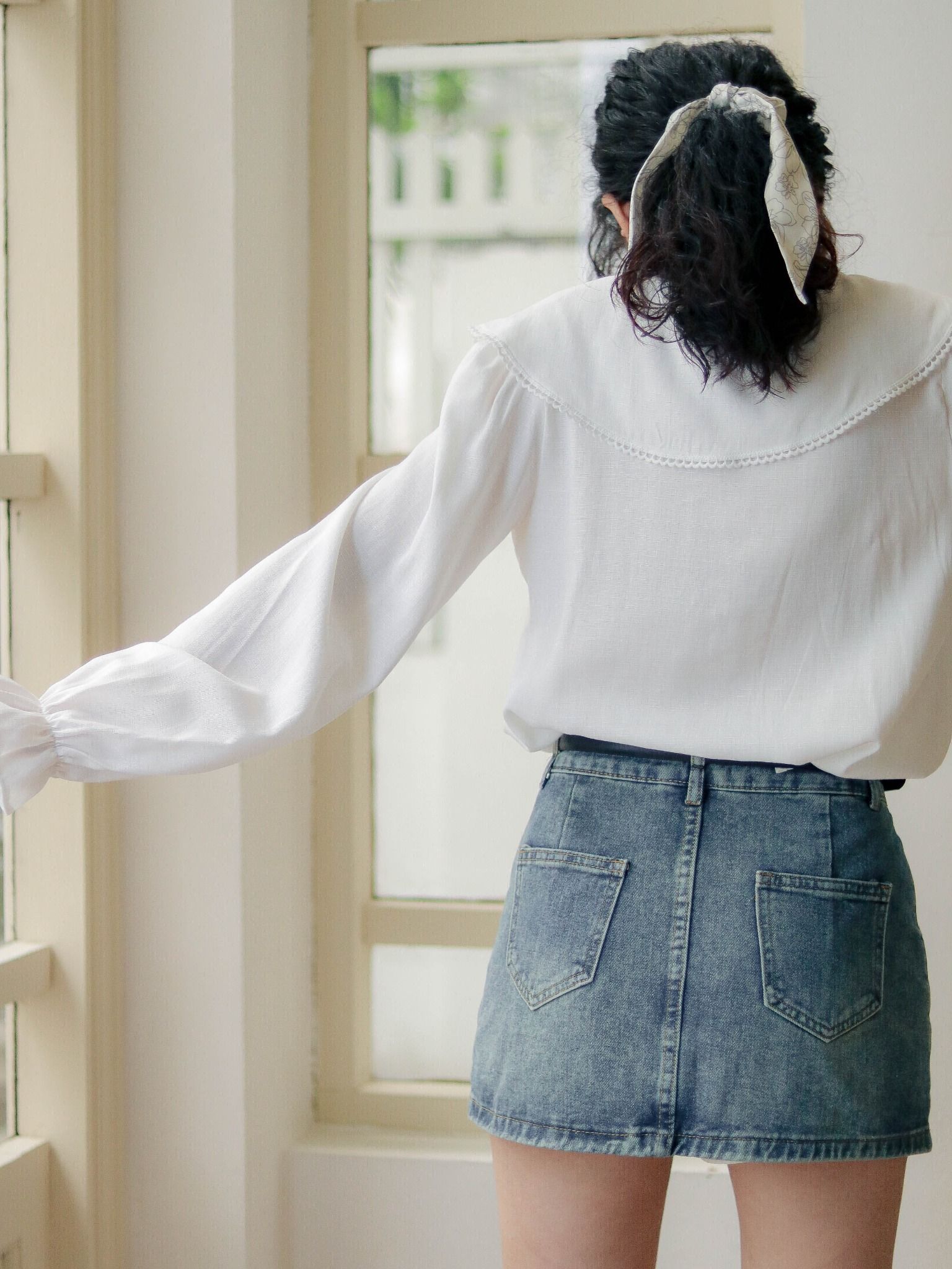  BUTTONS JEANS SKIRT 