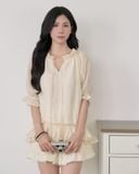  LUCIA BLOUSE - CREAMY 