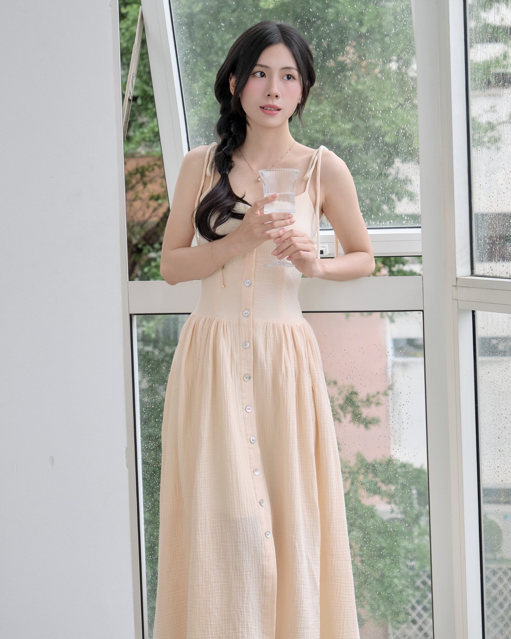  BEIGE ORCHID DRESS 