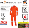  Bộ áo liền quần bảo hộ chống cháy FLAMEBUSTER FR 100% cotton Zip đạt tiêu chuẩn kép của Mỹ, Châu Âu 